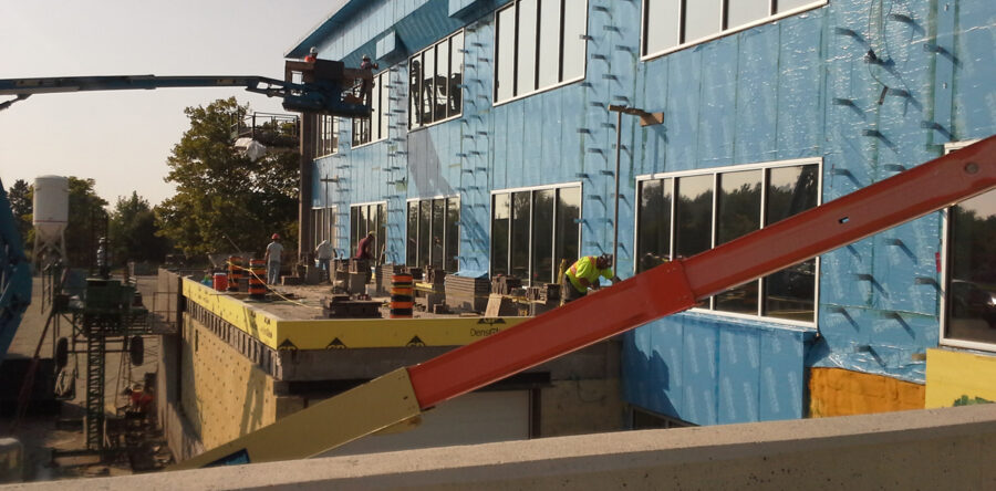 4 east elevation in progress 2